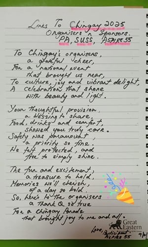 One senior participant penned a heartfelt poem