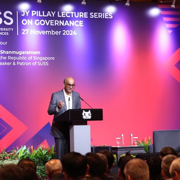 President Tharman front - JY Pillay Lecture Series on Governance