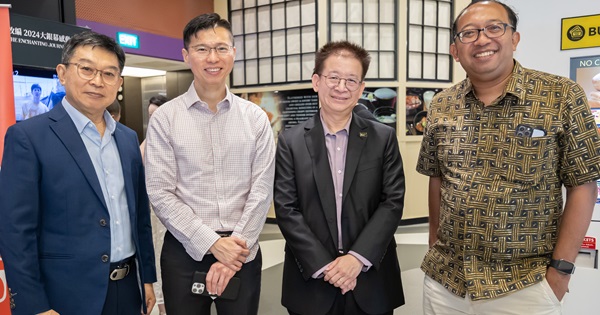 Associate Professor Calvin Chan, Assistant Provost (Curricular & Student Matters) of SUSS (second from left) attended SCFF2024 opening ceremony
