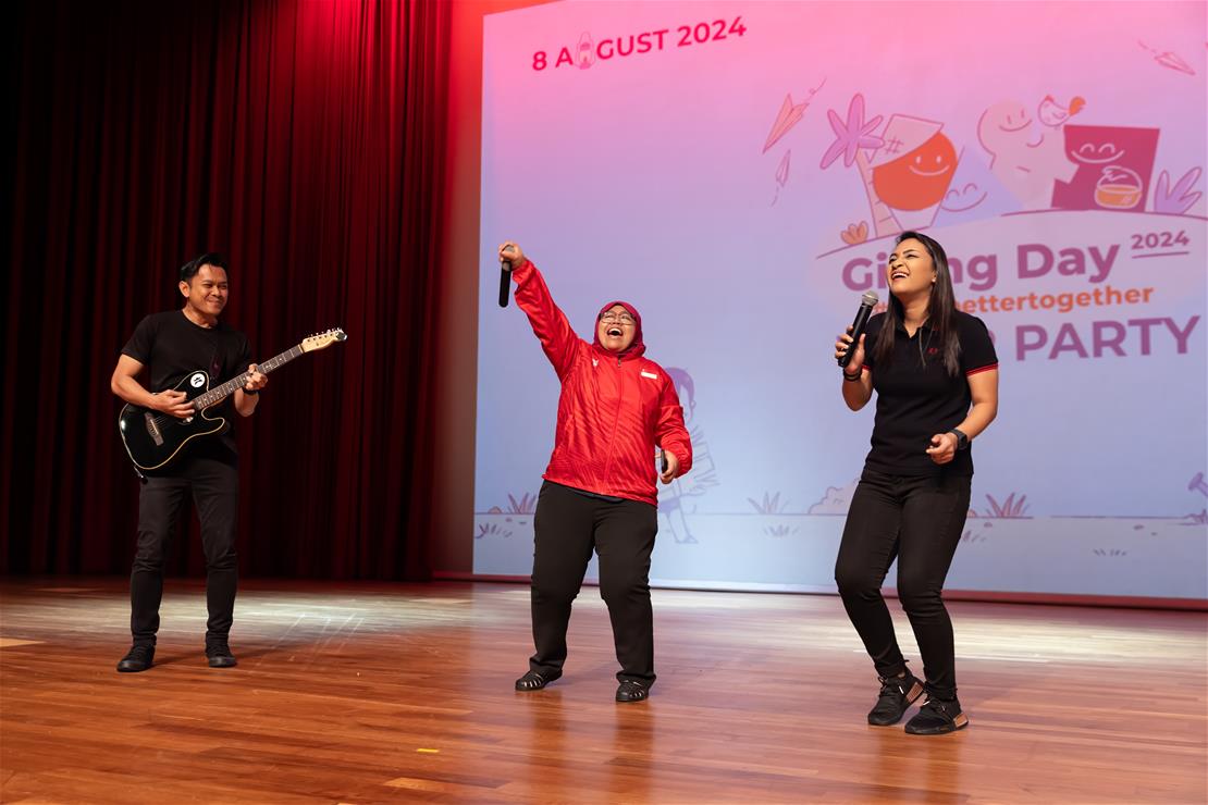 Our staff rocking out with the students' band, Alpha Vibez, in an unforgettable, high-energy performance.