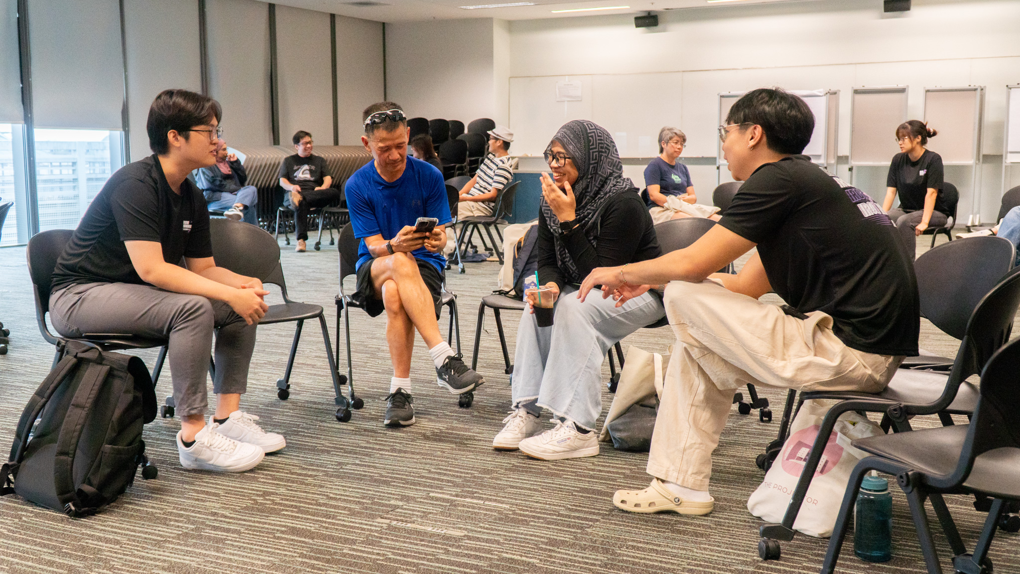 Participants were randomly grouped to reflect and ponder with one another about their experiences during their 8-weeks journey in this season’s Iron Runner.