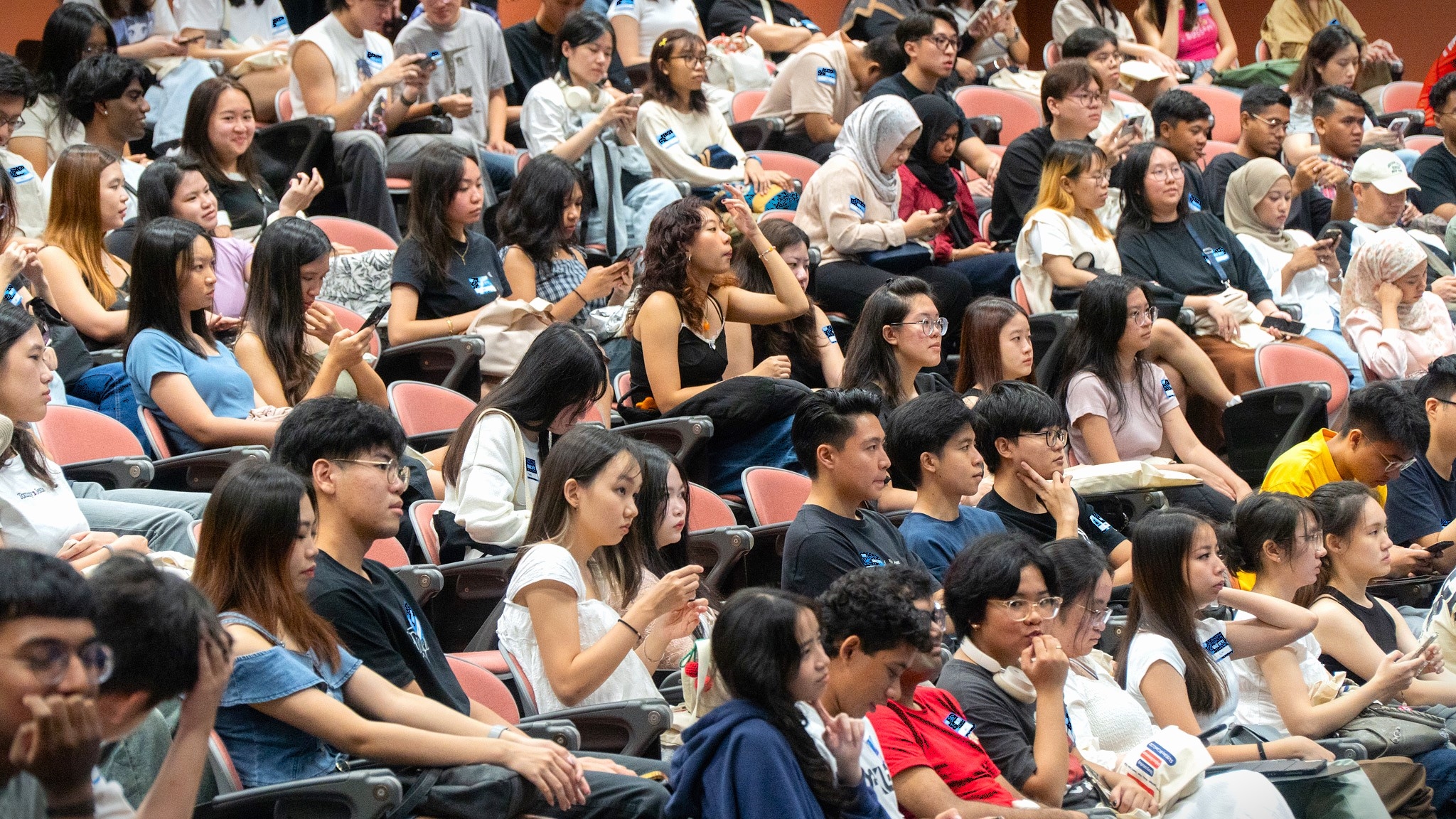 Getting introductions to their schools during the Deans’ welcome address.