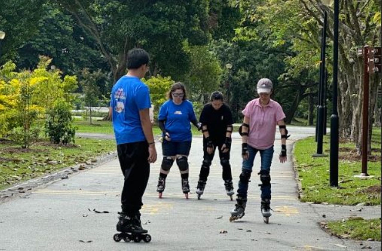 Beginners Take Their First Steps into Skating