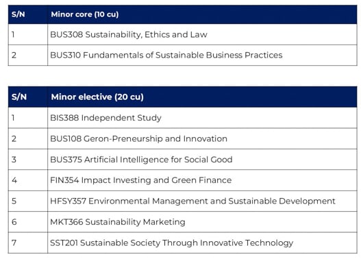 SBIZ_BUS Minor in Sustainable Business Practices